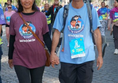 Flota e Francesco durante la Fun Run