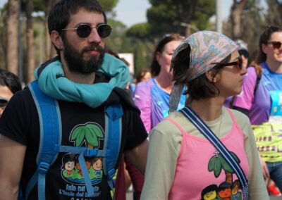 I nostri amici e sostenitori Alessia e Alessio durante la Fun Run